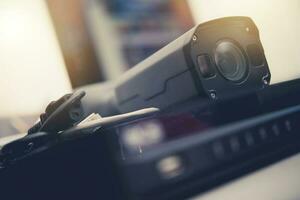 CCTV Modern IP Camera and Digital Recorder photo