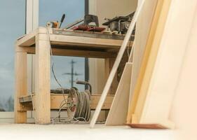 Wood Workshop Table photo