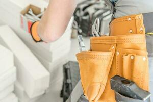Handyman Tools Belt Closeup photo