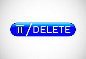 Delete button trash can, bin symbol. Delete web icon vector illustration