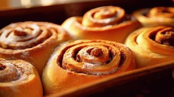 Cinnamon rolls. Illustration photo