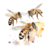 miel abeja aislado. ilustración ai generativo png