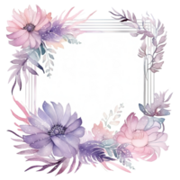 Aquarell Blumen- rahmen. Illustration ai generativ png