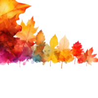 otoño hojas marco. ilustración ai generativo png