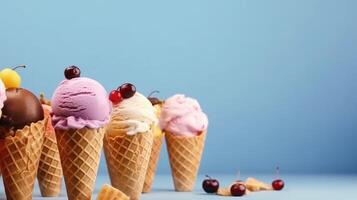 Ice cream background. Illustration photo