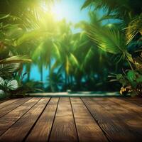 Magic tropical background. Illustration AI Generative photo