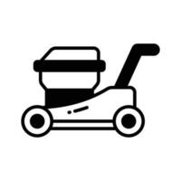 Check this beautifully designed vector of lawnmower in trendy style,