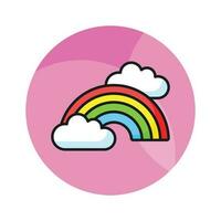 hermosamente diseñado icono de arco iris en editable estilo, prima icono vector