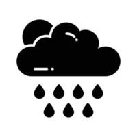 An editable icon of rainy cloud in modern style, ready to use vector