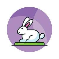 Well designed icon of rabbit, concept icon of pet animal in trendy style vector