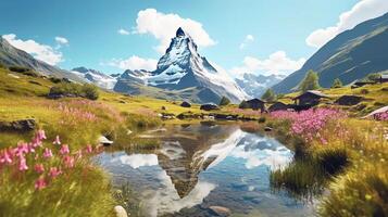 Beautiful mountain background., Illustration photo