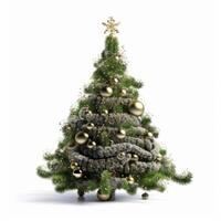 Christmas tree isolated. Illustration photo