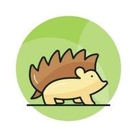 Creatively designed icon of hedgehog in editable style, easy to use and download vector