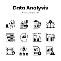 cuidadosamente hecho a mano datos análisis y Estadísticas iconos, descargar esta prima vectores fácil a utilizar