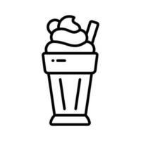 Ice cream cup in modern style, ready to use and download vector