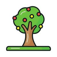 An amazing vector of fruit tree in editable style, fresh fruit tree icon