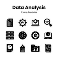 Carefully crafted data analysis and statistics icons, download this premium vectors easy to use