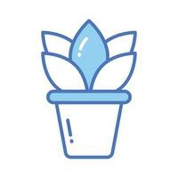 Outdoor decorative plant, an icon of plant pot in trendy style, ready to use vector