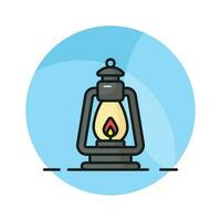 An editable icon of vintage lantern in trendy style, vector of vintage lamp