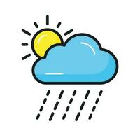 un editable icono de lluvioso nube en moderno estilo, Listo a utilizar vector