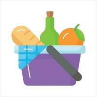 Grab this creatively designed icon of fruit basket in modern style, ready to use icon vector