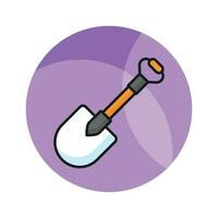 Shovel vector design in trendy style, icon of construction tools