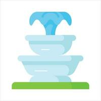 Check this amazing icon of fountain in modern style, garden water spring decoration vector