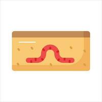 Carefully crafted vector of earthworm in trendy style, ready to use icon