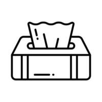 An icon of tissue box in trendy style, ready to use icon, hygiene accessory vector