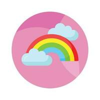 hermosamente diseñado icono de arco iris en editable estilo, prima icono vector