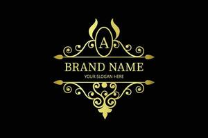 Luxury golden royal letter logo template. vector