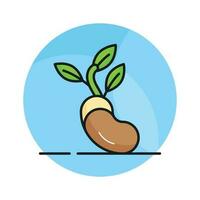 Check this amazing icon of seed sprouting in modern style, easy to use icon vector