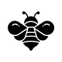 un editable vector de miel abeja en moderno estilo, volador insecto icono