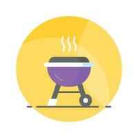 An amazing Bbq grill vector design in modern style, easy to use icon