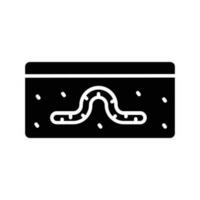 Carefully crafted vector of earthworm in trendy style, ready to use icon