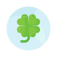 A four petals flower, sign of luck, clover flat icon, premium vector design of game character