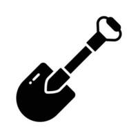 Shovel vector design in trendy style, icon of construction tools