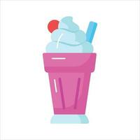 Ice cream cup in modern style, ready to use and download vector