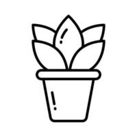 Outdoor decorative plant, an icon of plant pot in trendy style, ready to use vector