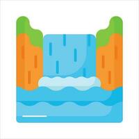 Check this beautifully designed vector of waterfall in editable style,