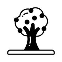 An amazing vector of fruit tree in editable style, fresh fruit tree icon