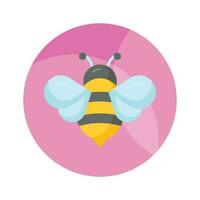 un editable vector de miel abeja en moderno estilo, volador insecto icono