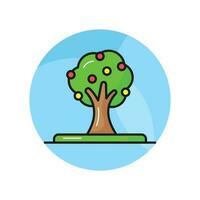 An amazing vector of fruit tree in editable style, fresh fruit tree icon