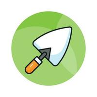 Shovel vector design in trendy style, icon of construction tools