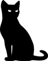 Black cat clipart vector illustration