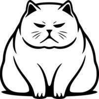 Chubby cat clipart vector illustration