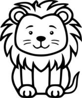 león clipart vector ilustración