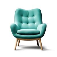 Modern vivid armchair isolated. Illustration photo