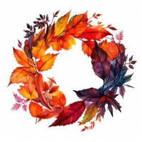 Autumn leaves frame. Illustration photo
