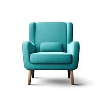 Modern vivid armchair isolated. Illustration AI Generative photo
